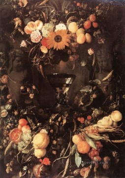barroco Painting - Frutas y flores Naturaleza muerta Barroco holandés Jan Davidsz de Heem